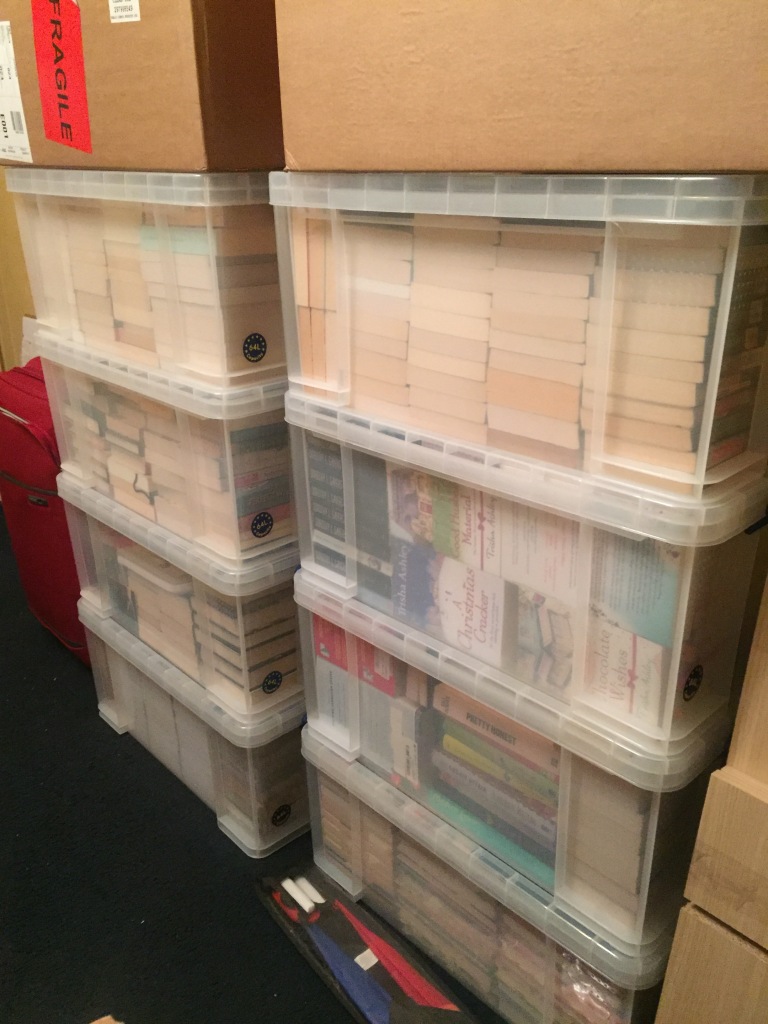 photo of boxes of books.